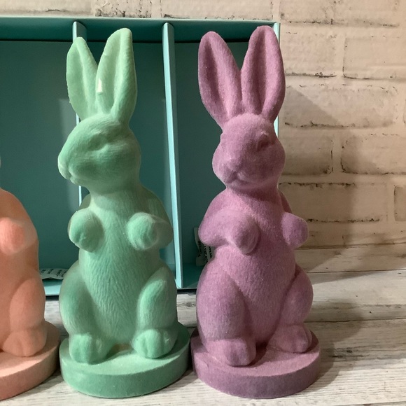 Martha Stewart 4Pk Flocked Easter Rabbits - Picture 5 of 7